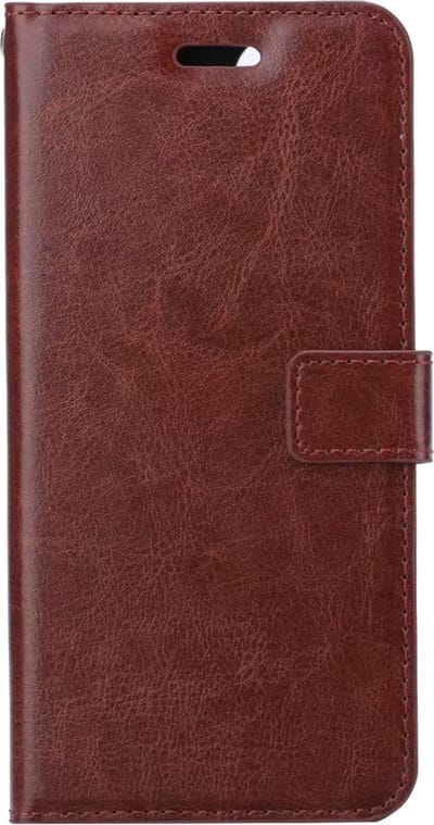 Hoesje Met Pasjeshouder - Geschikt voor Apple iPhone 14 - Luxe Bookcase Portemonee - Flip Case - Kunstleer Book Case - Flipcase - Book Cover - Walletcase - Portemonneehoes - Bruin