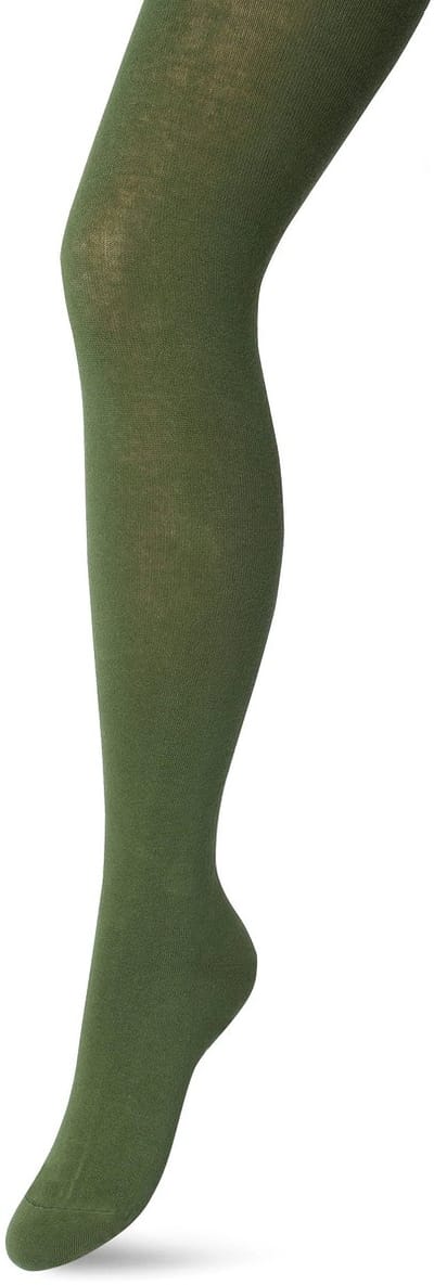 Bonnie Doon Biologisch Katoenen Maillot Dames Olijf Groen maat 36/38 S - Uitstekende pasvorm - Gladde Naden - OEKO-TEX gecertificeerd - Bio Cotton Tights - Duurzaam en Huidvriendelijk Bio Katoen - Olijfgroen - Donkergroen - Olive - BP051900.304