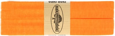 Oaki Doki Jersey Tricot Biaisband 20mm – 3 Meter – Lichtoranje 952 – Elastisch Afwerkingslint voor Stretchstoffen