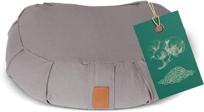 Meditatiekussen Halve Maan met Biologisch Spelt - Ergonomisch Yoga Kussen voor Ademhaling en Ontspanning