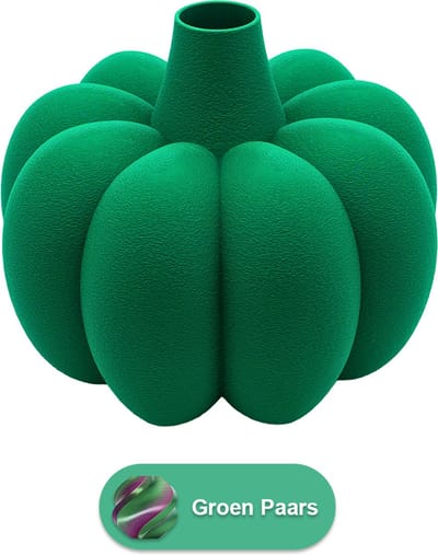 Pomela organische vaas – Decoratieve vaas - Groen / Paars - 3d geprinte vaas – geschikt voor droogbloemen - :hoogte: