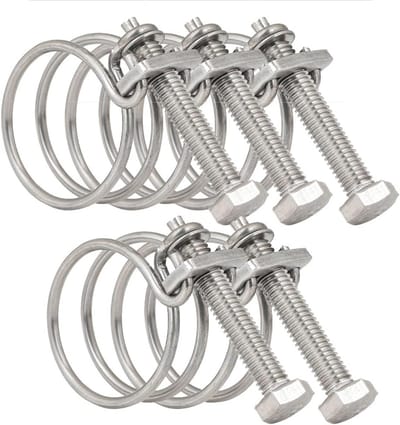 Verstelbare Dubbele Draad Slangklemmen 65mm-70mm, RVS Slangklemmen voor Waterleidingen, 11 Maten Verkrijgbaar, Ideaal voor Sanitair en Tuinonderhoud