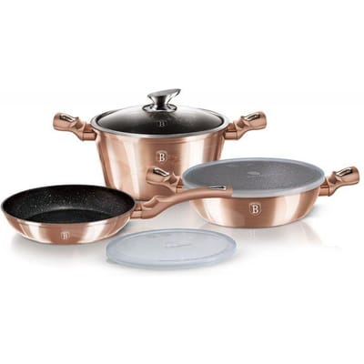 Berlinger Haus Rose Gold Edition - Pannenset - Granieten Coating - Inductie - Soft Touch Handvatten