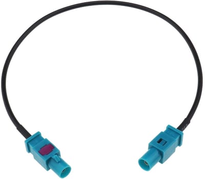 Dailygoody Antenne Adapter Kabel - Fakra Z Mannelijk naar Mannelijk - 30 cm - RG174 Coaxiaal - GPS FM Radio - Geschikt voor Voertuigen
