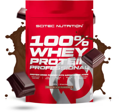 Scitec Nutrition® - 100% Whey Protein Professional (1000 gram - Chocolate) - Chocolade - 33 eiwitshakes - Premium proteine poeder - eiwitpoeder met aminozuren
