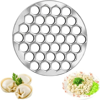 longziming -Teigtaschen Presse - Ravioli Maker - Manuele Deegpers - 37 Gaten Capaciteit - Veelzijdig Bakgerei - Voedselveilig Metaallegering - Duurzaam En Hygiënisch - Ideaal Voor Familie DIY - 1 Stuk