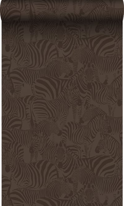 Origin Wallcoverings behang zebra's donkerbruin - 50 x 900 cm - 347912