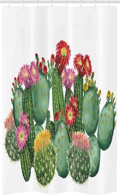 ABAKUHAUS Cactus Douchegordijn – 120x180 cm – Veelkleurig