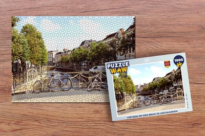 Puzzel Leeuwarden - Brug - Fiets - Legpuzzel - Puzzel 1000 stukjes volwassenen
