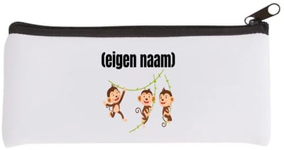 Akyol - slingerende aapjes met eigen naam Etui - Aap - apen liefhebbers - iemand die houdt van apen - verjaardag - cadeau - kado - geschenk - 20 bij 9 cm