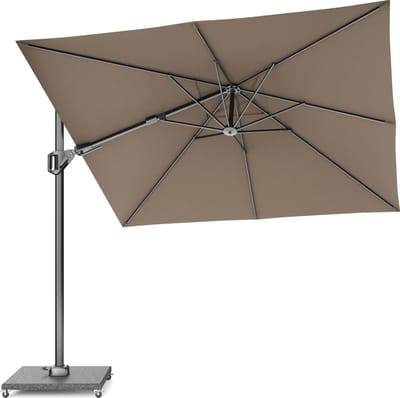 Platinum Sun & Shade – Zweefparasol – Voyager T² Premium - 270x270cm - Havana - Dubbel Kantelbaar - 360° Draaibaar - 98% UV protectie