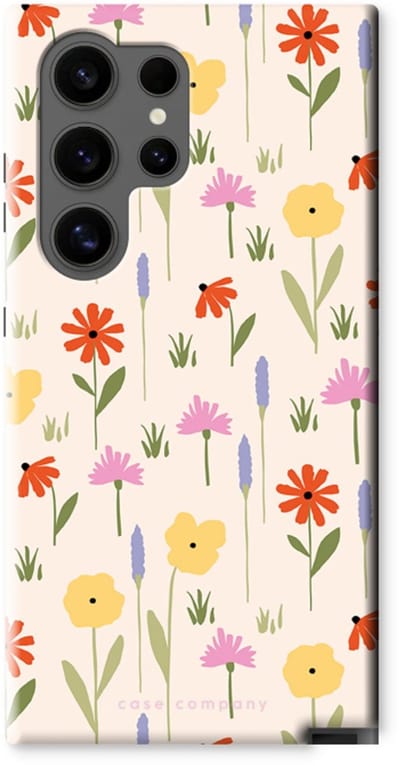 Case Company® - Hoesje geschikt voor Samsung Galaxy S24 Ultra hoesje - Floral - Tough Case - Maximale Bescherming alle Kanten en Schermrand