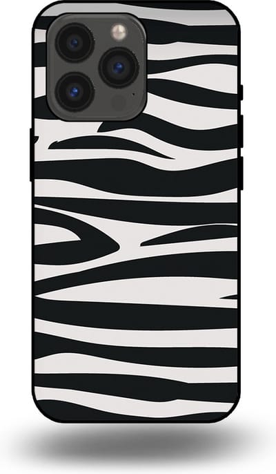 Smartphonica Telefoonhoesje geschikt voor iPhone 13 Pro met zebra opdruk - TPU backcover case met zebra print design - Zwart Wit geschikt voor iPhone 13 Pro