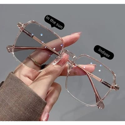 Nieuwe Trend Kleurveranderende Anti-Blauw Licht Myopie Bril Dames Oversized Ultra Licht Nabijzicht Bril Kant-en-Klaar Bril 0