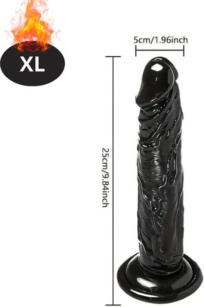 Nivard Dildo - Anaal - Met Zuignap - Siliconen - Sex Toys - Voor Mannen & Vrouwen - Voor Koppels - Couples - XL - Zwart