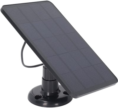Dailygoody - Zonnepaneel voor Draadloze Bewakingscamera - Waterdicht - 10W Micro USB - Efficiënt opladen - Geschikt voor diverse camera's - Zwart