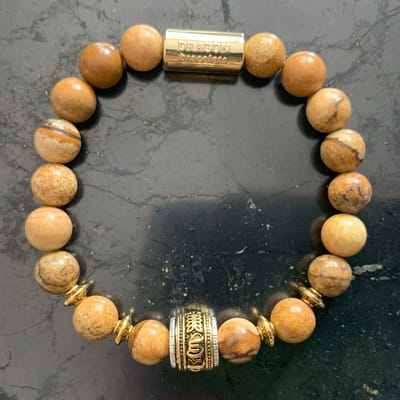 Dragon Bracelets Heren Armband - Aziatisch - Prayer Bead Bracelet - Natuursteen Bruin