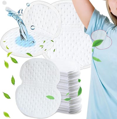 100 Stuks Onderarm Pads voor Mannen en Vrouwen, Zelfklevende Zweetpads, Geurloze Bescherming tegen Zweetvlekken, Perfecte Pasvorm en Absorptie
