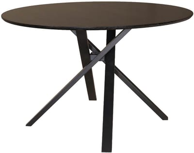 Eettafel rond Ronsi Antoinette zwart 120cm ronde tafel MDF eetkamertafel