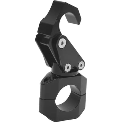 Crochet de Casque Universel pour Guidon de Moto en Alliage d'Aluminium 28mm Accessoire de MotoA black
