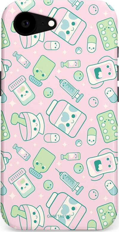 Casetastic Hoesje Geschikt voor Apple iPhone 16e Magsafe - Stijlvolle Beschermende Duo-layer Case - Geneeskrachtig Roze
