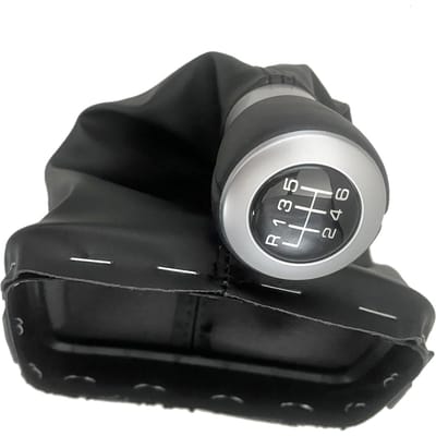 Pommeau de levier de vitesse de voiture à 6 vitesses, soufflet de protection de coffre, collier de protection anti-poussière de remplacement pour siège noir