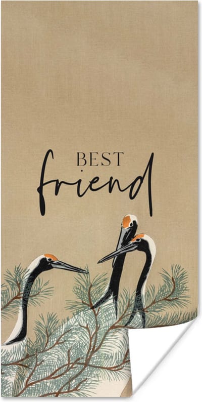 Poster Japandi - Vriendschap - Quotes - Spreuken - Best friend - 80x160 cm