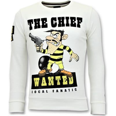 Local Fanatic Rhinestones sweater the chief wanted trui