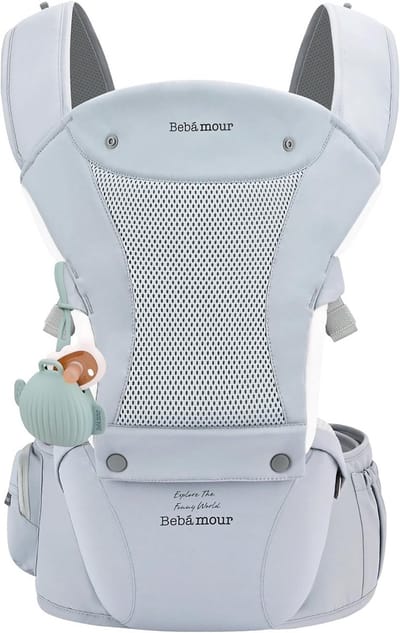 Ergonomische Baby Draagzak met Heupzitje voor Pasgeborenen en Peuters (0-36 Maanden)