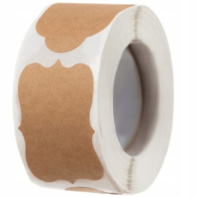 EXCITAT Etiketten - Kraftpapier etiketten - Etiketten voor jampotjes - zelfklevende etiketten - perfect als cadeaustickers voor jampotten, cadeauzakken, enveloppen