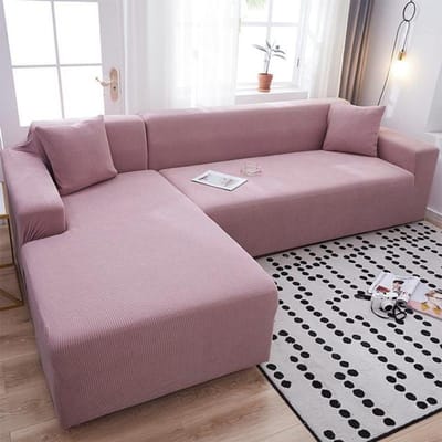 Dikke bankhoes bedrukte elastische bankhoes voor woonkamer hoekbank L-vormige bankhoes woondecoratie 1 /2 /3 /4-zits 1-seat 90-140cm gray