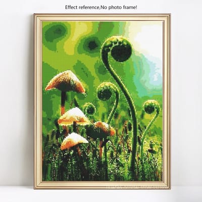 5D bricolage diamant peinture strass photo plante diamant peinture plein rond point de croix 20X30CM green