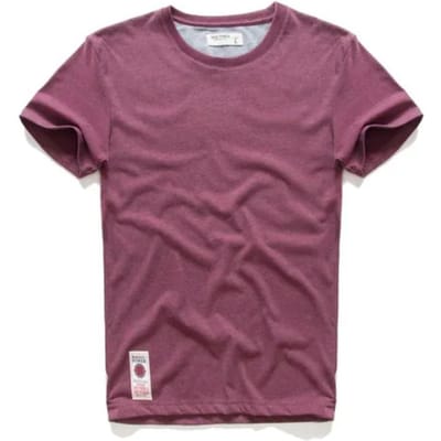 Heren T-shirt Katoen Effen Kleur T-shirt Mannen Causale O-hals Basic T-shirt Mannelijke Hoge Kwaliteit Klassieke Tops L pink