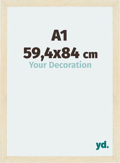 Your Decoration - Fotolijst A1 59,4x84 cm - MDF - Zand Geveegd - Mura