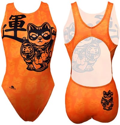 Turbo Wave Lucky Cat Zwemkleding Oranje M Vrouw