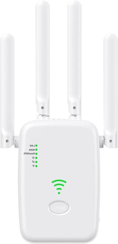 Wifi Versterker - Signaal Booster - Netwerk Uitbreiding - 300Mbps Snelheid - 10x10x12cm - Wit