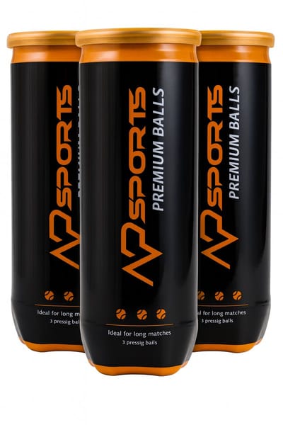 NP Sports Premium Padelballen - 3 Blikken met 9 Ballen - Consistente Bounce voor Training en Wedstrijd