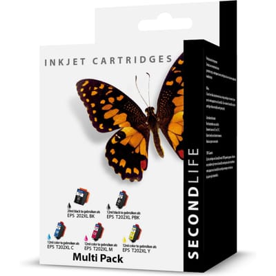 SecondLife - Multipack Epson 202 XL BK  PBK  C  M & Y