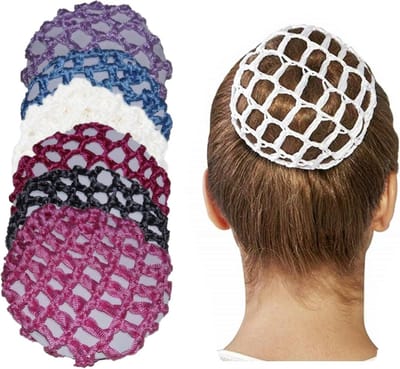 6-delige Haarnet Set voor Buns - Ideaal voor Gymnastiek, Ballet en Dans - Perfecte Haarstijl Hulp voor Sport en Evenementen