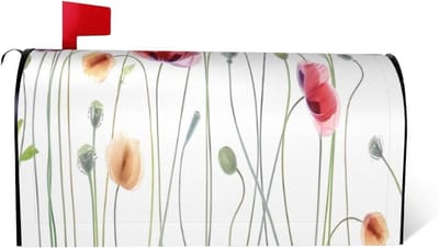 Brievenbus Cover - Brievenbus Decoratie - Buiten Decoreren - Magnetische Bevestiging - 46x53cm of 53x64.5cm - Bloemenprint