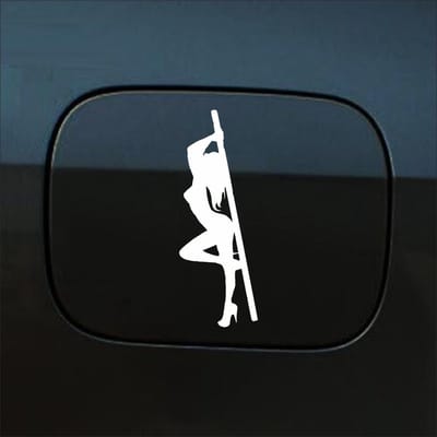 Bumpersticker - Paaldanseres - 16 X 5 - Wit