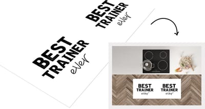 Keukenloper - Loper keuken - Quotes - Trainer - Beste - 120x50 cm - Keukenloper vinyl