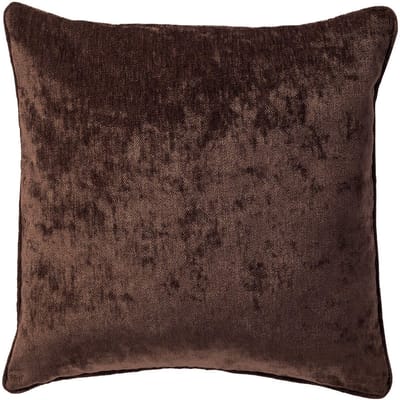 Dutch Decor LEWY - sierkussen 45x45 cm - glansvelours - Chocolate Martini - bruin - Inclusief binnenkussen - Luxe kussens voor woonkamer & bank