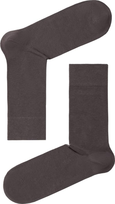 Herensokken, klassiek, effen, 3-PAAR geschenkset, donkerbruin, maat 42/43 (27).