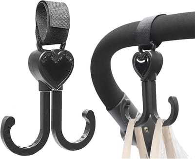 Hartvormige Kinderwagenhaken - Multifunctionele Accessoires voor Luiertassen, Handtassen en Meer