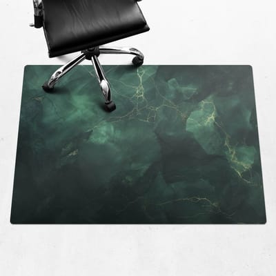 Wallfluent - Vloerbeschermer Marmeren Abstractie - 140x100 cm - Groente Vloerbeschermer Bureaustoelmat - Rechthoekig - Vloerbeschermer Groot-Stoel Mat-Kantoordecoraties - Organisch marmerpatroon