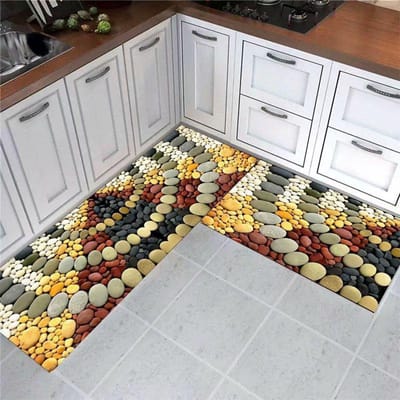 Keukenmat, vloermat voor de badkamer, deurmat, antislip, absorberende deurmat voor kinderbadkamer en toilet 40*60cm