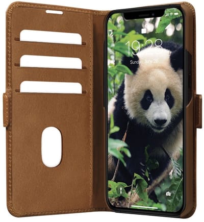 iPhone 15 Plus Bookcase hoesje - dbramante1928 - Effen Zwart - Leer