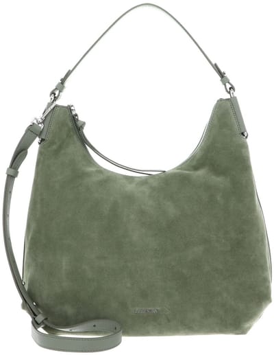 COCCINELLE Leren schoudertas Rebekka Suede Handbag Grained Leather Greenery / Greene mintgroen