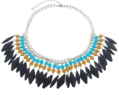 Behave - Korte ketting met 3 rijen kralen - 42 cm